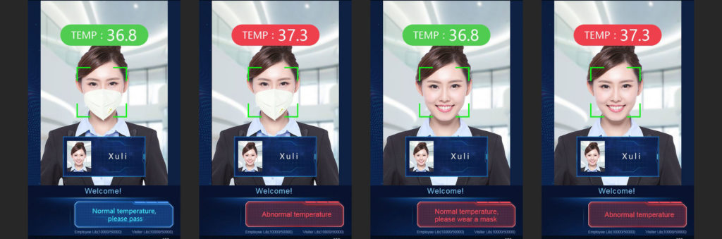 Ai face recognition temperature screening attendance and visitor management system 1