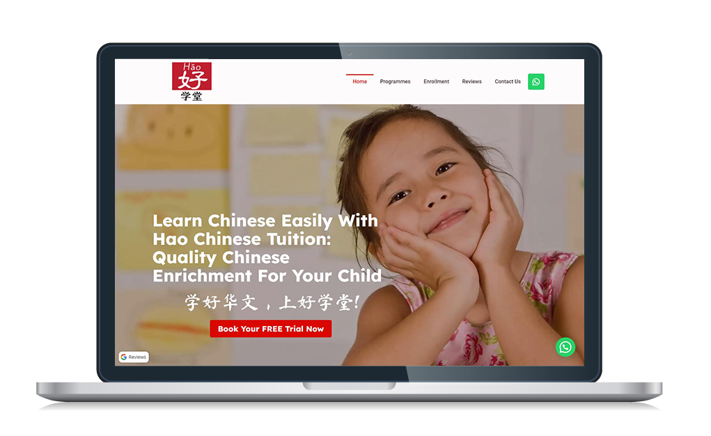 Hao Chinese Tuition Website Success Story